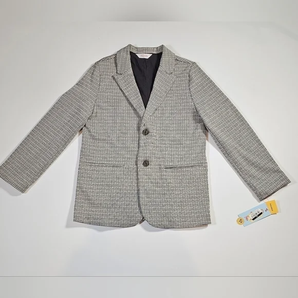 Cat & Jack Boys Houndstooth Knit Suit Jacket Stretch