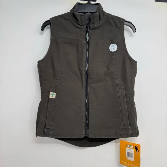NWT Arborwear Juniper Vest Women’s S Moss Fleece Outdoor Hiking Mock Neck