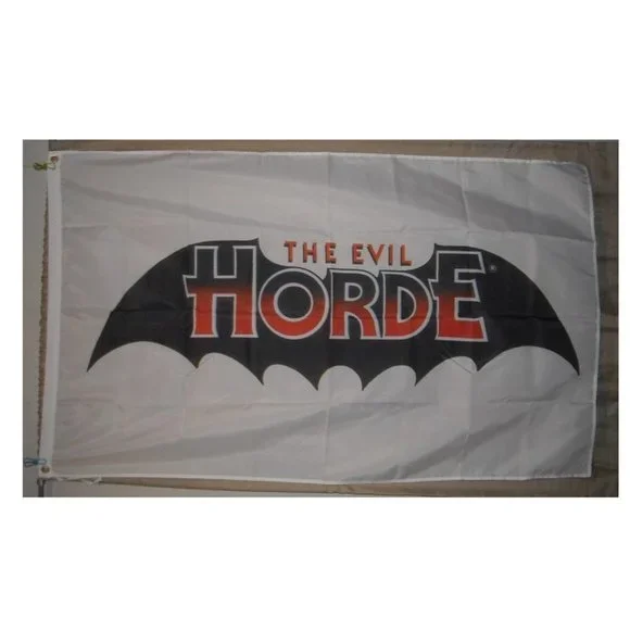 Evil Horde symbol white He-Man and the Masters of the Universe 3'x5' flag Hordak