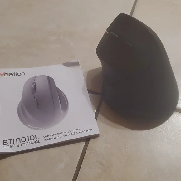 Meetion BTM010L Left Handed Computer Mouse Black