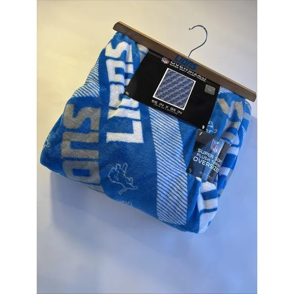 Detroit‎ Lions NFL Team Licensed Oversized Plush Throw 66*95 Inches Fleece