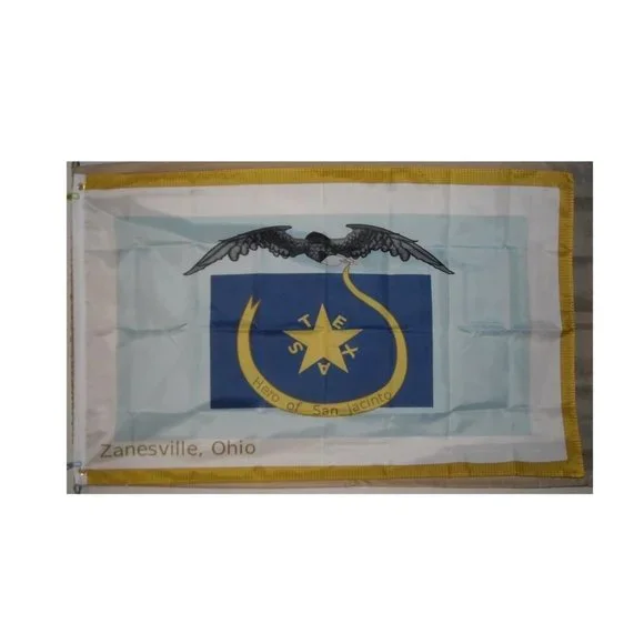 Captain George H. Burroughs Ohio Texas Revolution 3' x 5' Blue Flag Banner