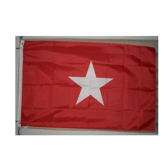 Jane Long Second Republic of Texas 3' x 5' Red Flag Banner Mexico Nacogdoches