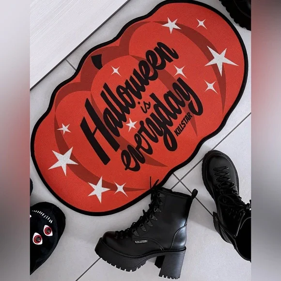 Killstar HALLOWEEN pumpkin DOOR MAT NEW holidays rug goth witchy
