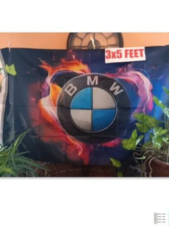 BMW Automobile 3x5 Feet Flag Black