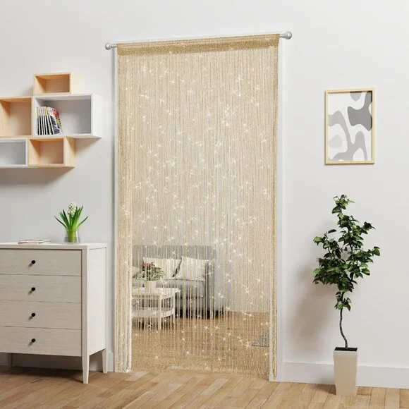 Boho Door Curtain Doorway Beads Curtain Hanging Room Divider Beaded Decor Hippie