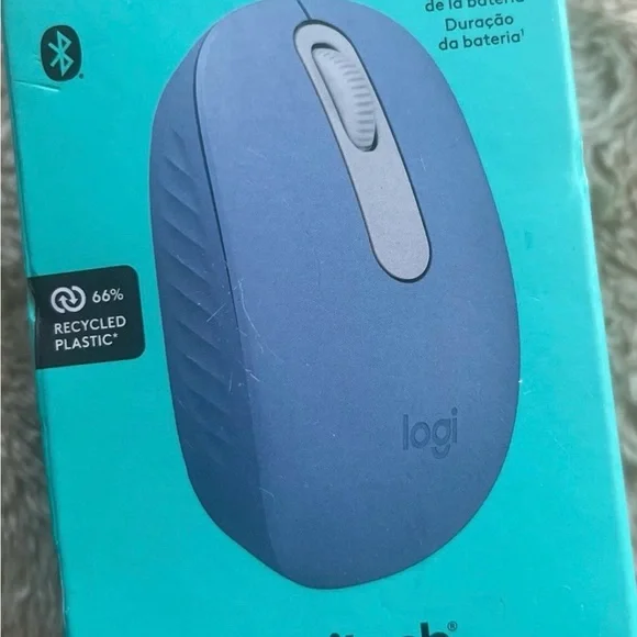 Logitech Blue Wireless Mouse with Recycled Plastic