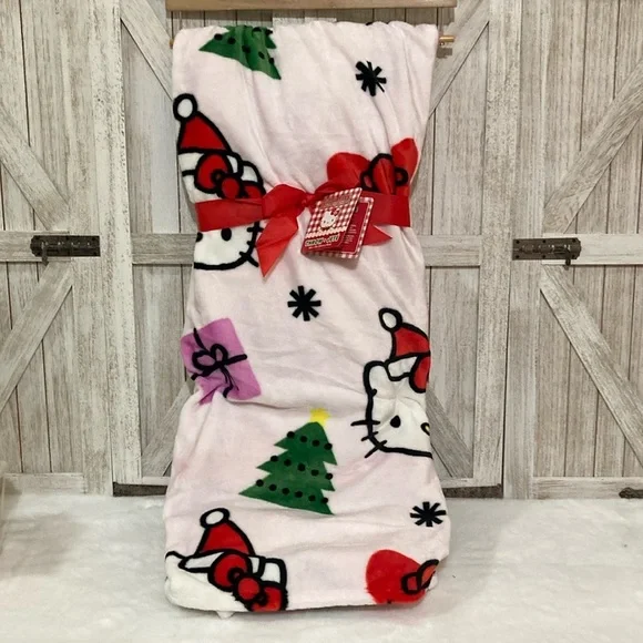 Hello Kitty Christmas Throw Blanket