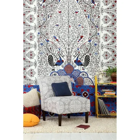 Urban Outfitters Magical Thinking Peacock Garden Tapestry