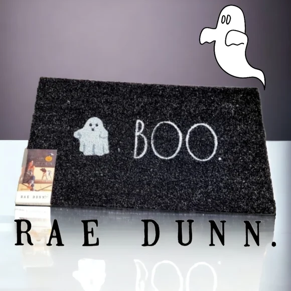 Rae dunn Halloween boo doormat 18x30in. NWT
