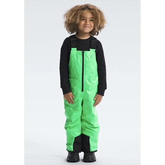 NWT The North Face Kid's Size 4 Freedom Insulated Bib CHLOROPHYLL GREEN Snowsuit