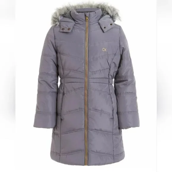 Calvin Klein Girls Aerial Hooded Jacket Size 16