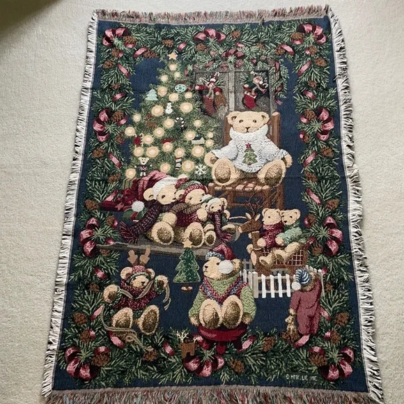 Cherished Teddies Holiday Blanket
