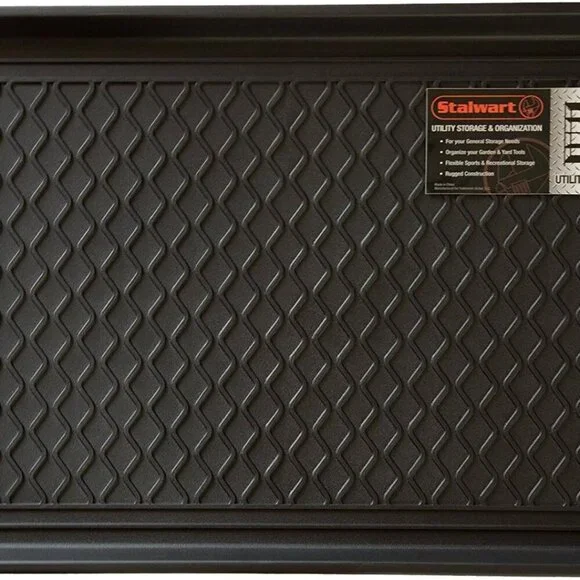Durable Black Boot Tray with Raised Edge - Perfect for Every Season's Conditions