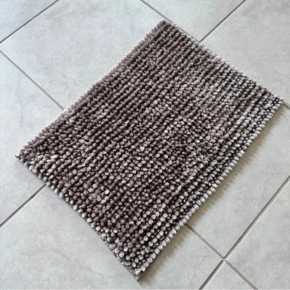 Brown and Cream Textured kitchen and Bath floor Mat rug