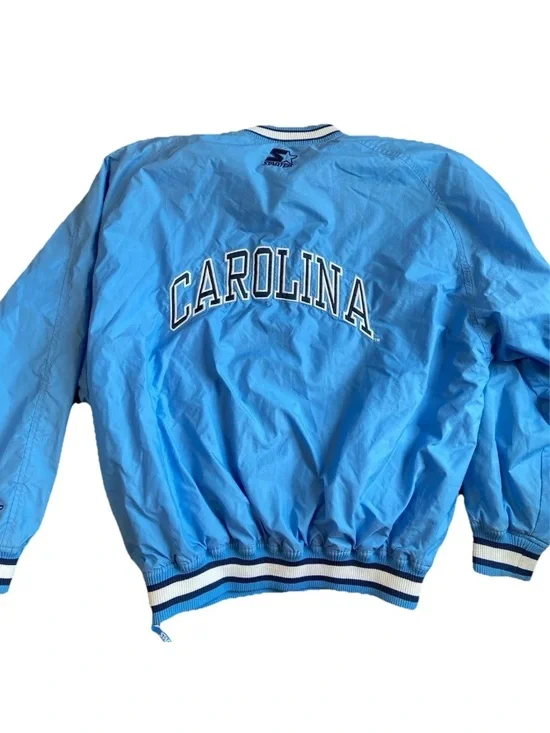 Vintage North Carolina Tarheels Pullover Mens XL Starter Lined Windbreaker