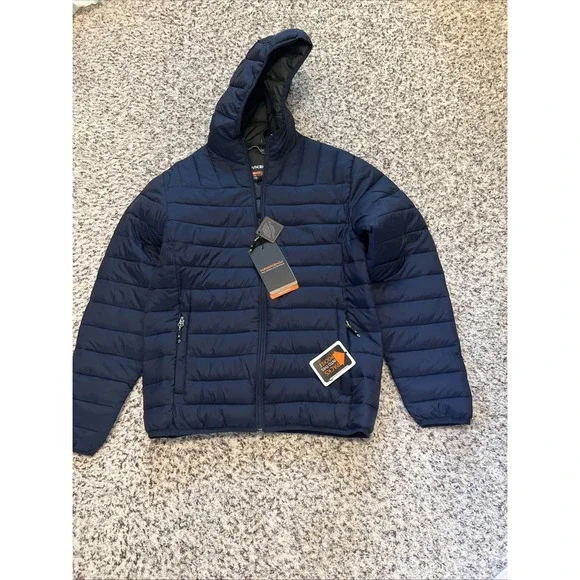 Hawke & Co Men's Sz S Pro series New With Tags Quilted Hoodie Jacket Blue