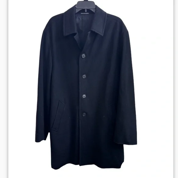 Ralph Ralph Lauren Men’s Cashmere/wool blend Black overcoat