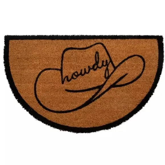 Howdy Half-Round Coir Doormat