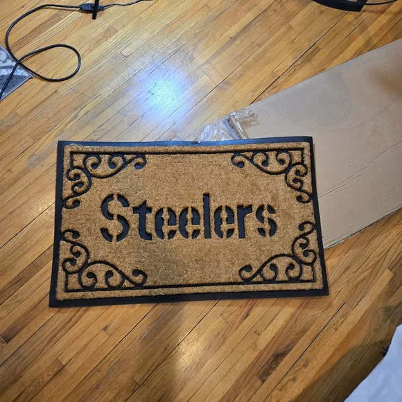 The Memory Company NWT Pittsburgh Steelers Outdoor Coir Welcome Door Mat