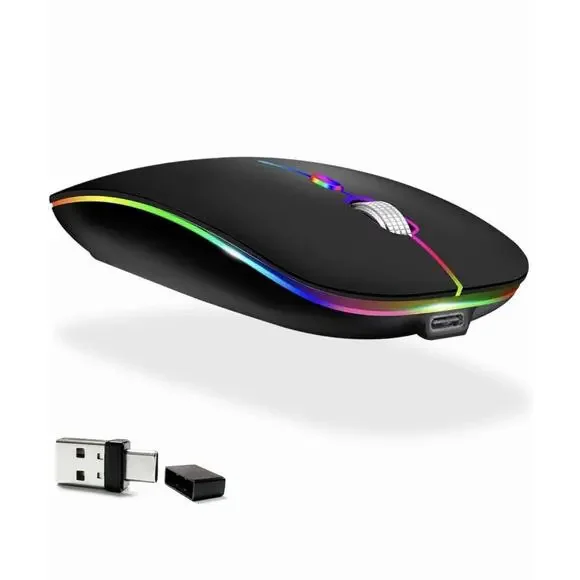 KLO LED Rechargeable Mouse (BT5.2+Type-C+USB2.4G)