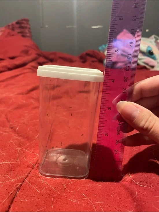 Clear Plastic Storage Container with White Lid