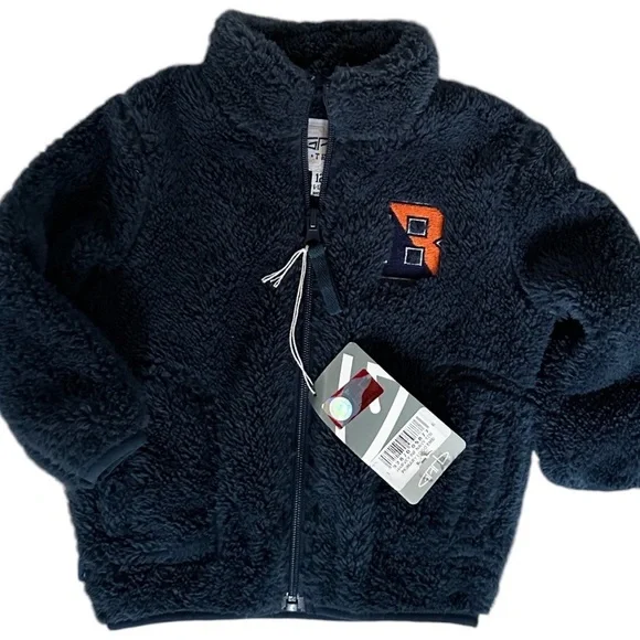 New RARE Bucknell Bison University 6-12 M Baby Fleece Zip Jacket Garb Team 96