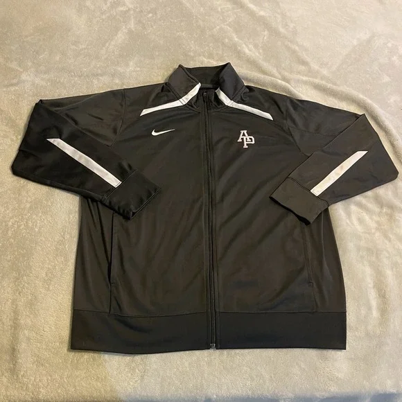 Nike‎ Jacket Men Large Gray Athletic Sports Full Zip Lightweight Sweater Workout