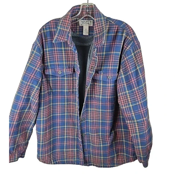Duluth Trading Co Shacket Mens XL Flapjack Fleece-lined Relaxed Fit Shirt Jac