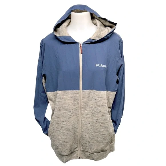 COLUMBIA Sportswear Hooded Zippered Lightweight Jacket Sz L
