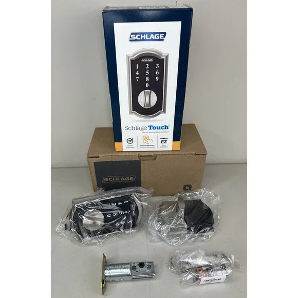 Schlage Touch BE375 V CAM 619 Keyless Entry Deadbolt Door Lock Satin Nickel