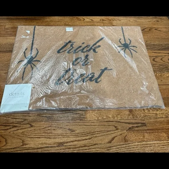 Becki Owens Trick or Treat Hanging Spider Heavy Duty Outdoor Doormat