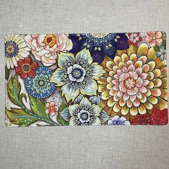 RNIVVI Floral Anti-Slip Low Profile Floor Mat 30x17