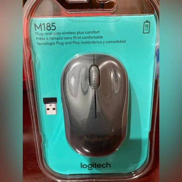 Logitech | M185 Wireless Plus Comfort plug and play Mouse