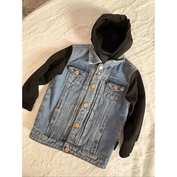 Little Bipsy Hooded Denim Jacket Size 2T 3T