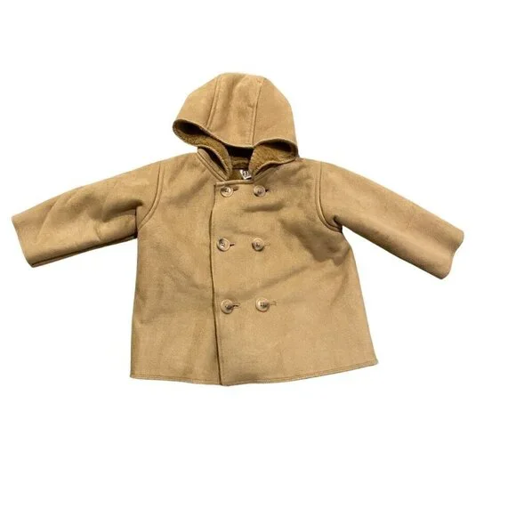 Baby Gap Suede & Fur Lined Coat - Size 12-18 months - Like New!