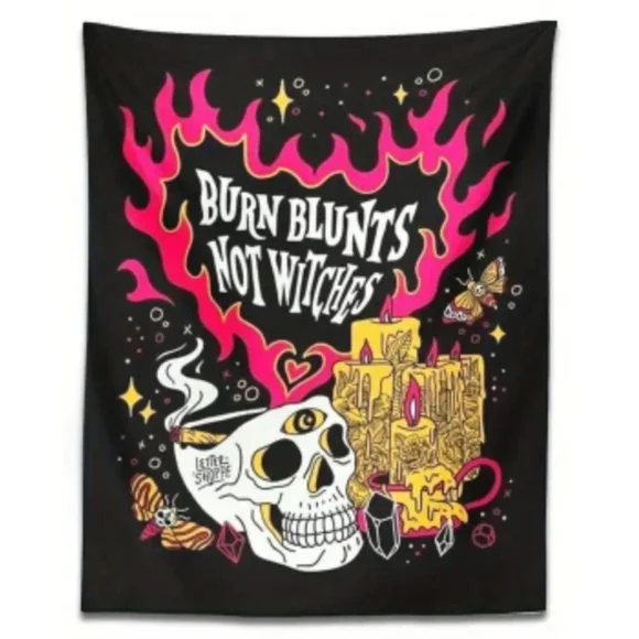 Burn Blunts Not Witches Tapestry