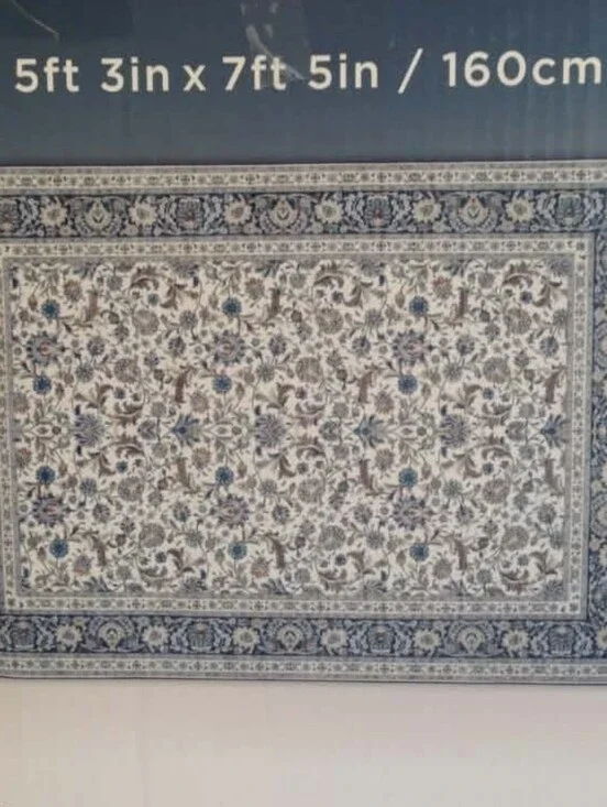 (Ew) Wyatt & Ash Machine Washable Area Rug 5ft3in X 7ft5in NIB