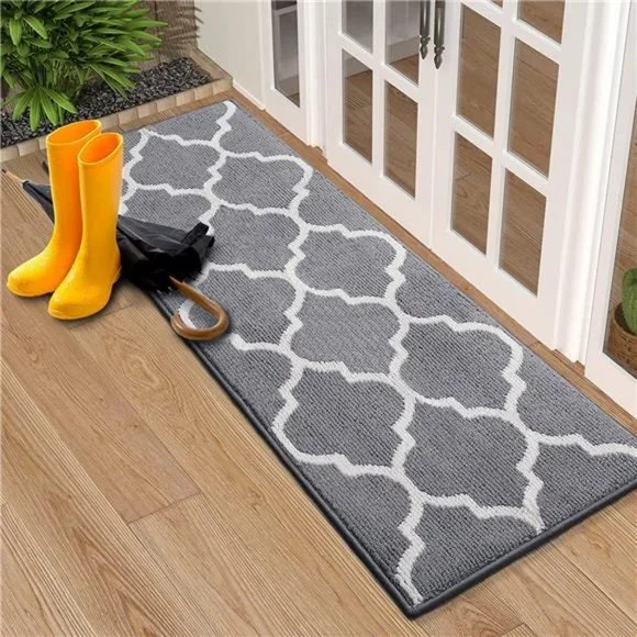 Indoor Door Mat, 47x20, Non-Slip Absorbent Resist Dirt Entrance Mat, Washable