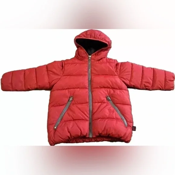 United Colors Of Benetton Kids Red Puffer Jacket XS Extra Small Fast Ship