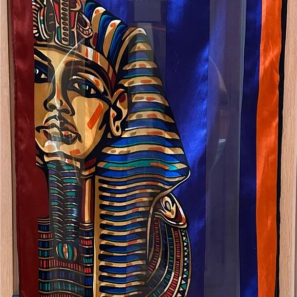 Bob Mackie Egyptian Silk Scarf with Jewel Tone Accents