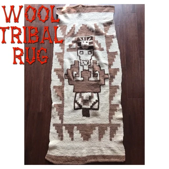 🗿SOFT WOOL TRIBAL RUG or WALLHANGING