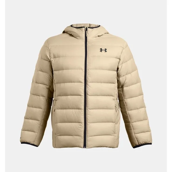 Under Armour® (Men's XL) Legend™ Hooded Down Jacket in Khaki/Black - $180