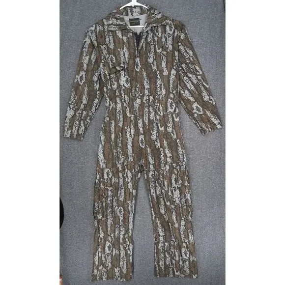 Vintage Charles Daly collection coveralls Adult XL Camoflauge natural bark‎ mens