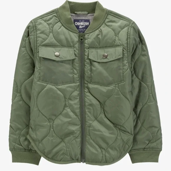 OshKosh B'gosh Olive Green Quilted Puffer Jacket size 5T