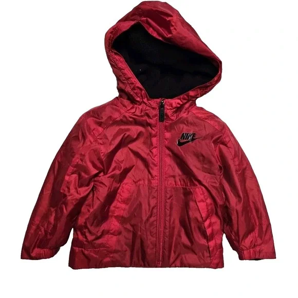 Nike Red Baby Boys Jacket 18 Months Fleece Insulated