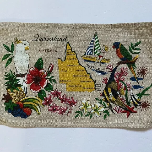 NWOT Map Australia Queensland 11 x 17.5