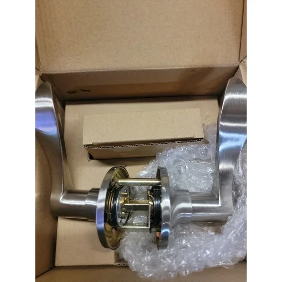 Design House Stratford Satin Nickel Passage Door Handle w/ Universal 6-Way Latch