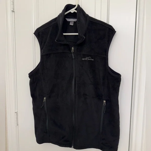 Eddie Bauer Men's Black Fleece Vest