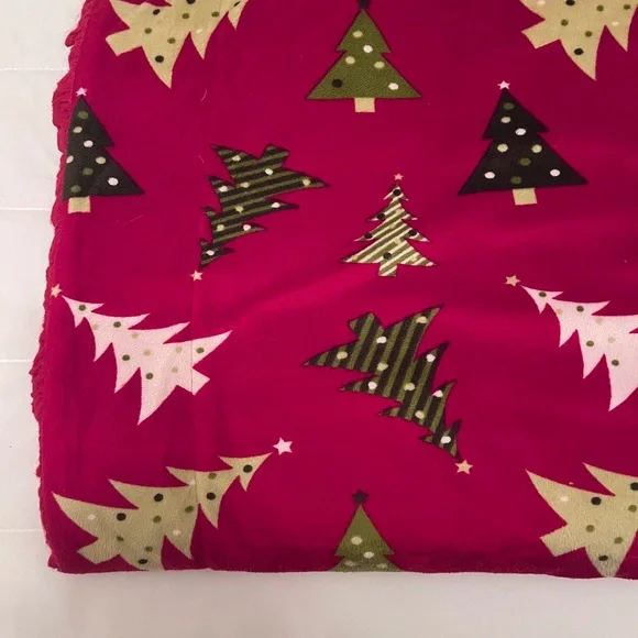 Christmas Throw Blanket Double Thick Fleece Velour 58